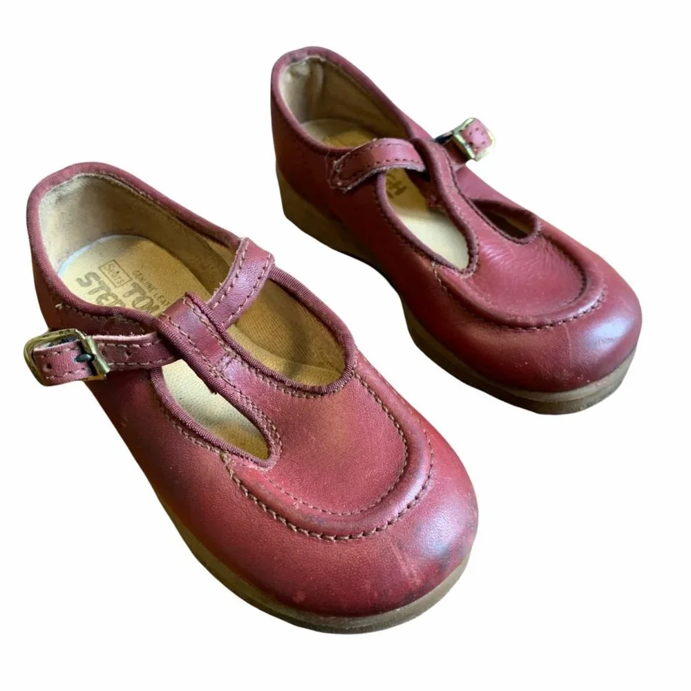 Vintage Genuine Leather Tough Steppers Baby Shoes